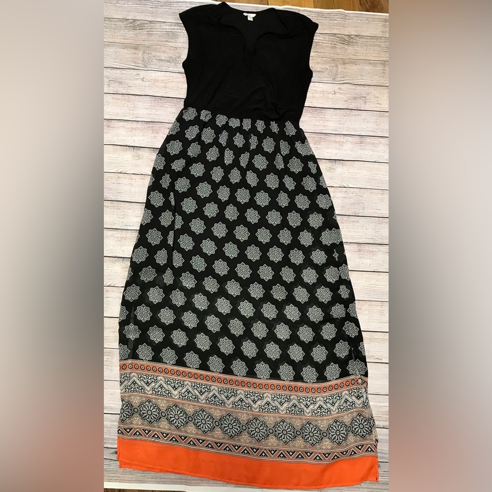 Est. 1946 Black and White 14/16 W Patterned Maxi Dress